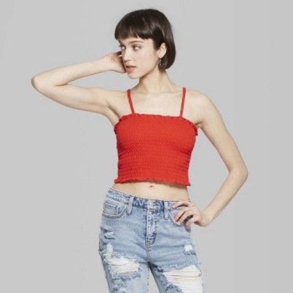 Wild Fable Smocked Crop Top